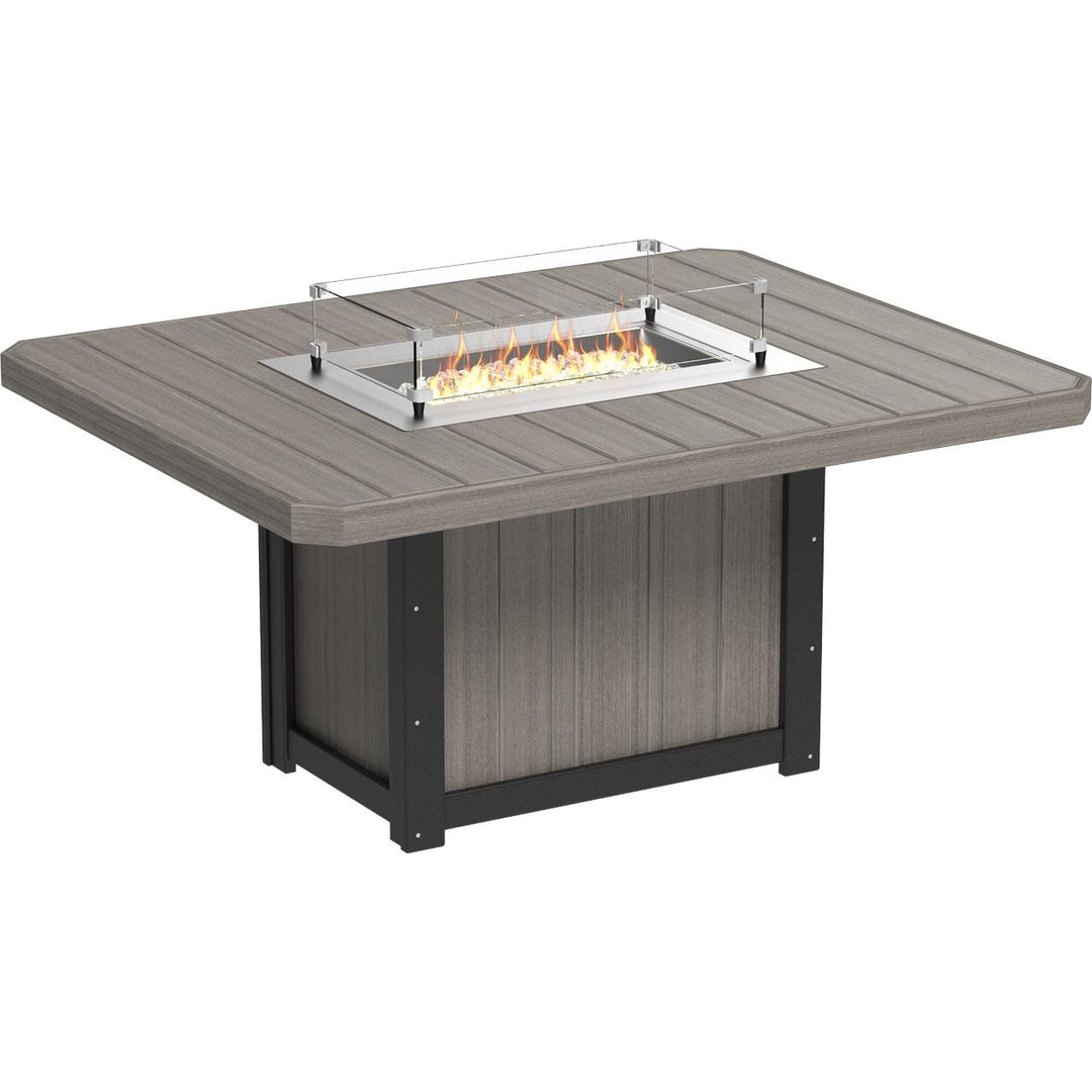 LCLFT62RAMD-LuxCraft-Lumin Fire Table 62" Rectangular-Dining-Antique Mahogany-Pangaea Patio