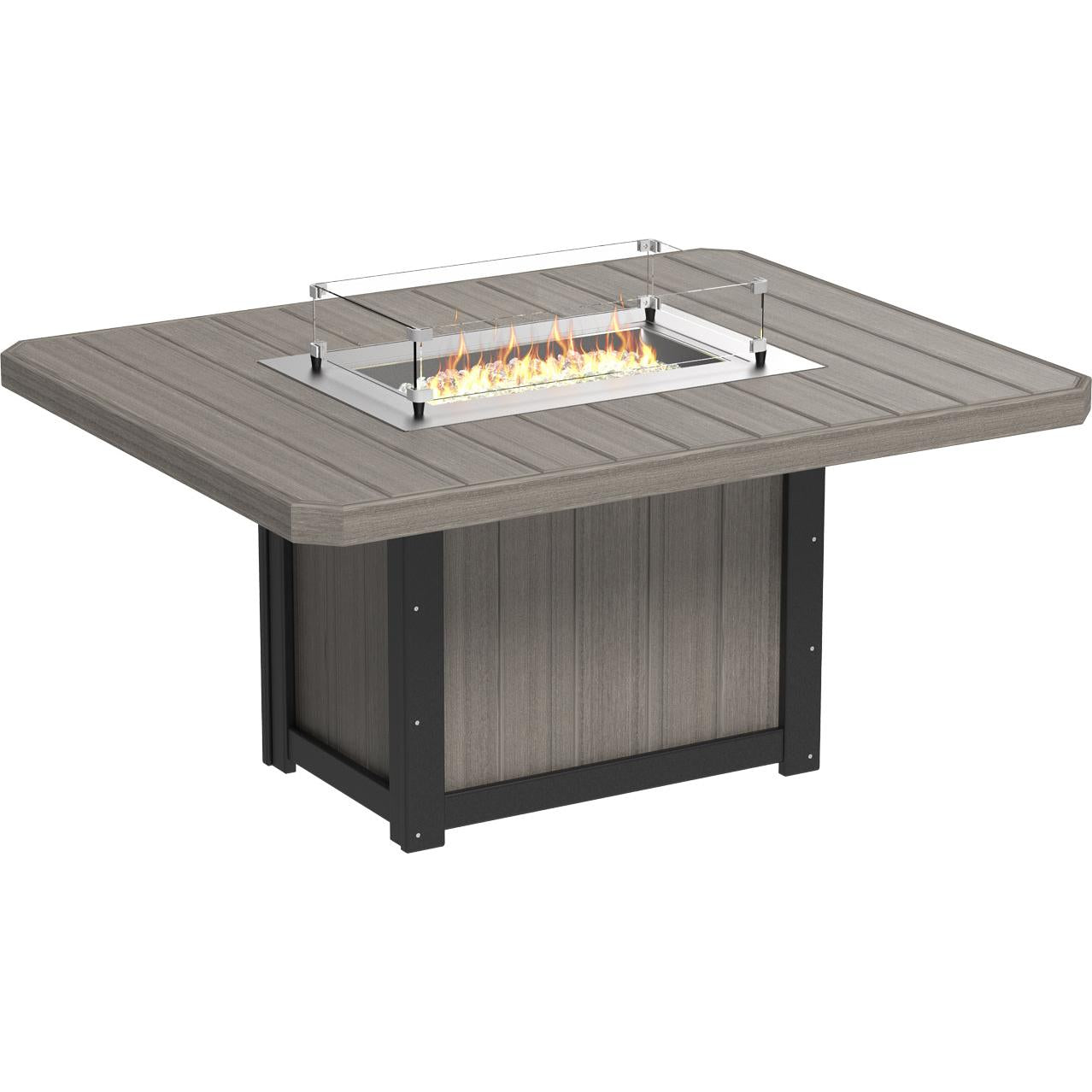 LCLFT62RAMD-LuxCraft-Lumin Fire Table 62" Rectangular-Dining-Antique Mahogany-Pangaea Patio