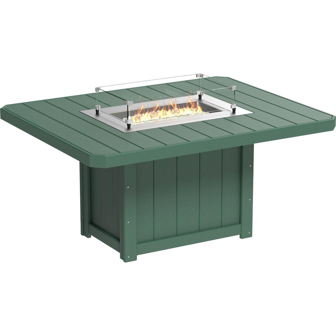LCLFT62RCBD-LuxCraft-Lumin Fire Table 62" Rectangular-Dining-Cedar Black-Pangaea Patio