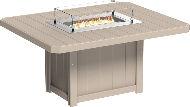 LCLFT62RWWD-LuxCraft-Lumin Fire Table 62" Rectangular-Pangaea Patio