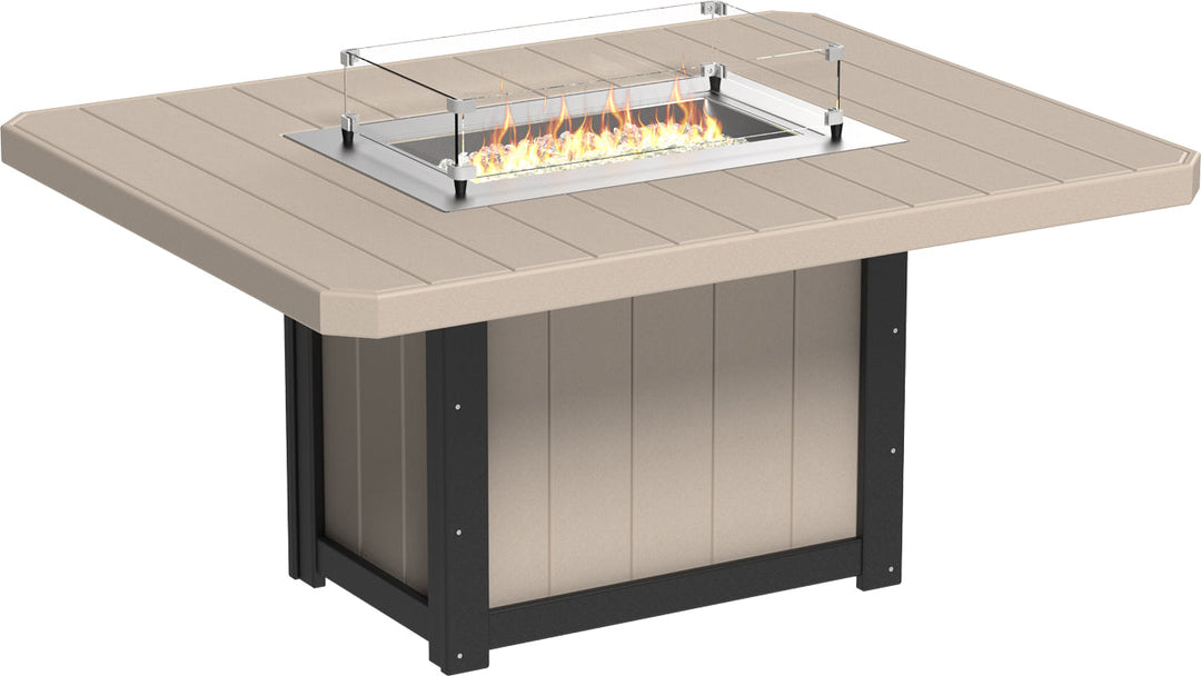 LCLFT62RWWBD-LuxCraft-Lumin Fire Table 62" Rectangular-Pangaea Patio