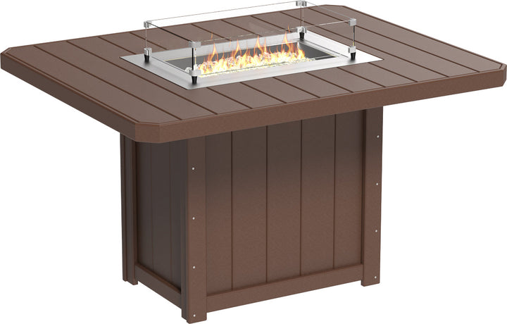 LCLFT62RCBRC-LuxCraft-Lumin Fire Table 62" Rectangular-Pangaea Patio