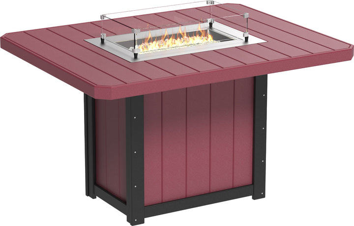 LCLFT62RCHBC-LuxCraft-Lumin Fire Table 62" Rectangular-Pangaea Patio