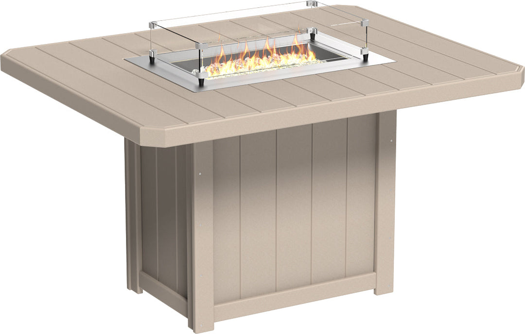 LCLFT62RWWC-LuxCraft-Lumin Fire Table 62" Rectangular-Pangaea Patio