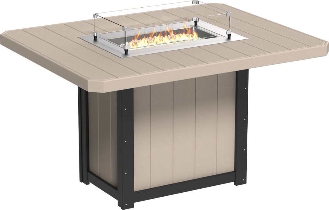 LCLFT62RWWBC-LuxCraft-Lumin Fire Table 62" Rectangular-Pangaea Patio