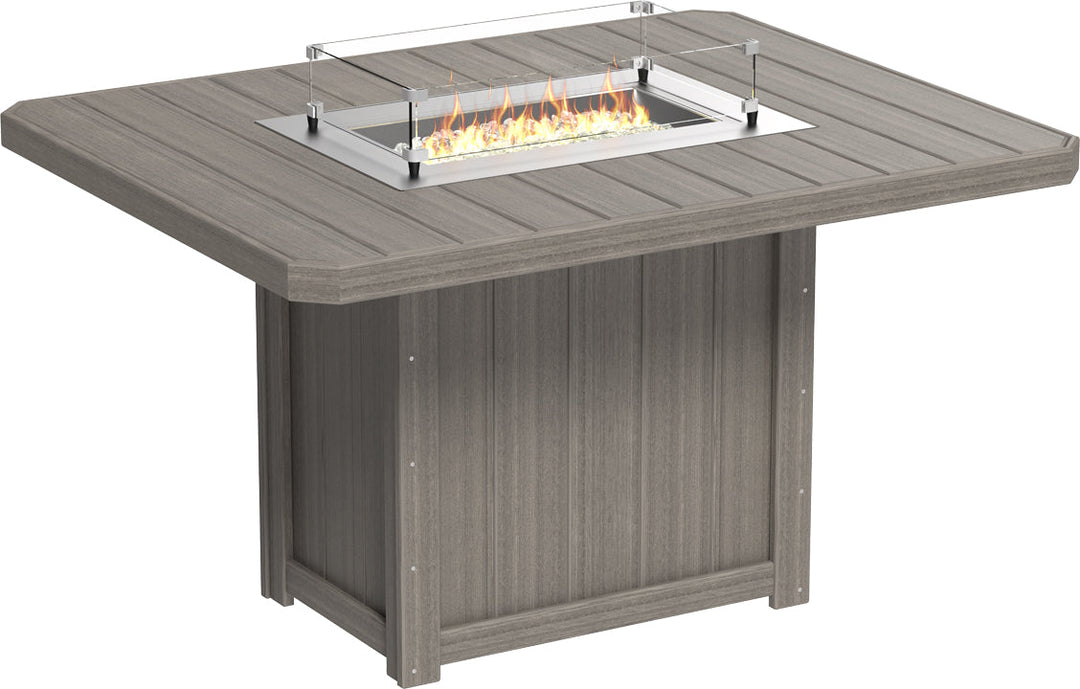 LCLFT62RCGC-LuxCraft-Lumin Fire Table 62" Rectangular-Pangaea Patio