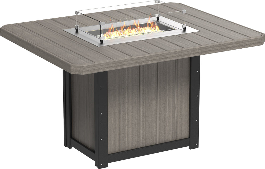 LCLFT62RCGBC-LuxCraft-Lumin Fire Table 62" Rectangular-Pangaea Patio