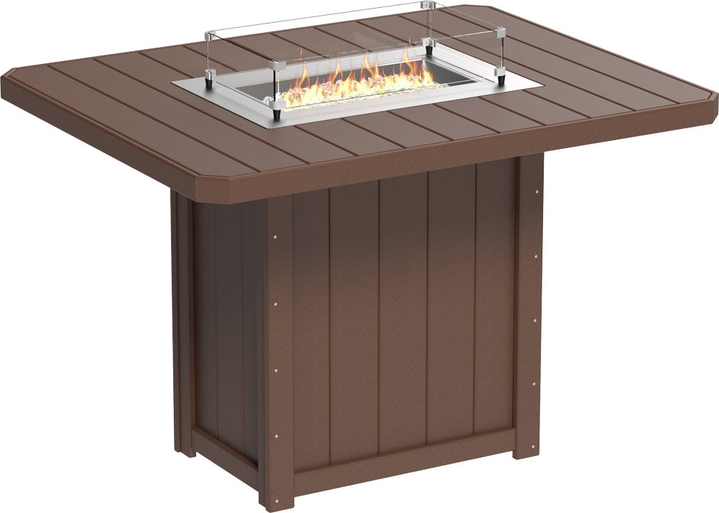 LCLFT62RCBRB-LuxCraft-Lumin Fire Table 62" Rectangular-Pangaea Patio