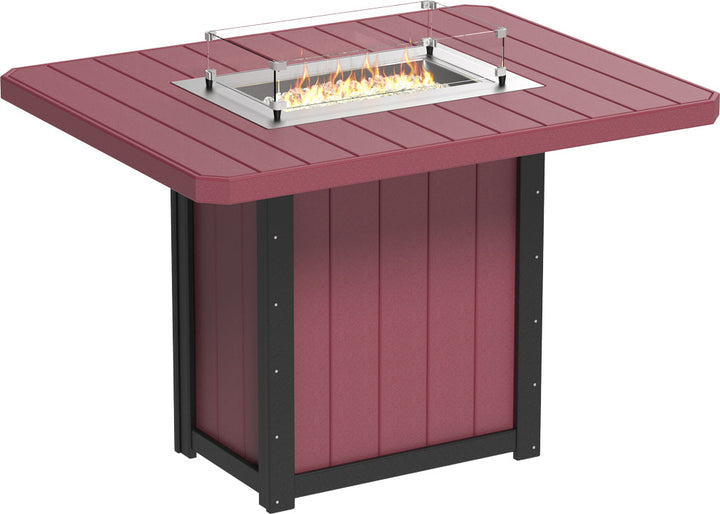 LCLFT62RCHBB-LuxCraft-Lumin Fire Table 62" Rectangular-Pangaea Patio