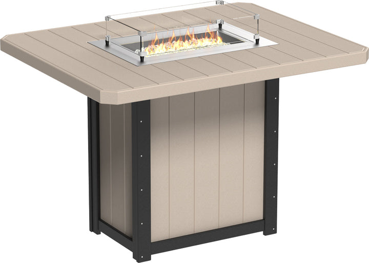 LCLFT62RWWBB-LuxCraft-Lumin Fire Table 62" Rectangular-Pangaea Patio