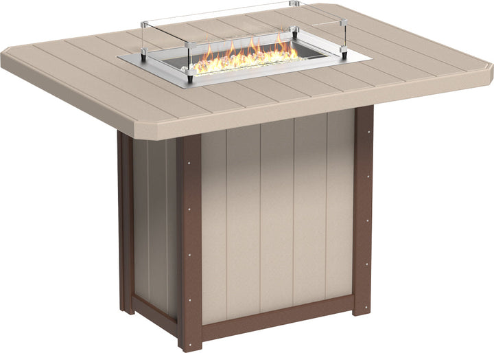 LCLFT62RWWCBRB-LuxCraft-Lumin Fire Table 62" Rectangular-Pangaea Patio