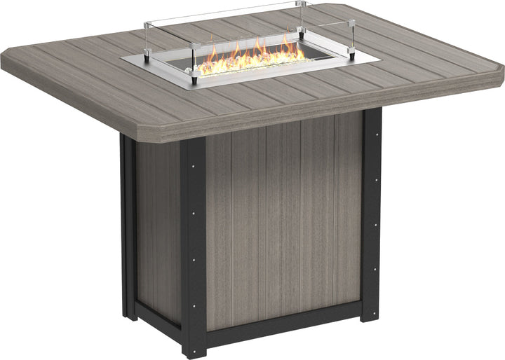 LCLFT62RCGBB-LuxCraft-Lumin Fire Table 62" Rectangular-Pangaea Patio