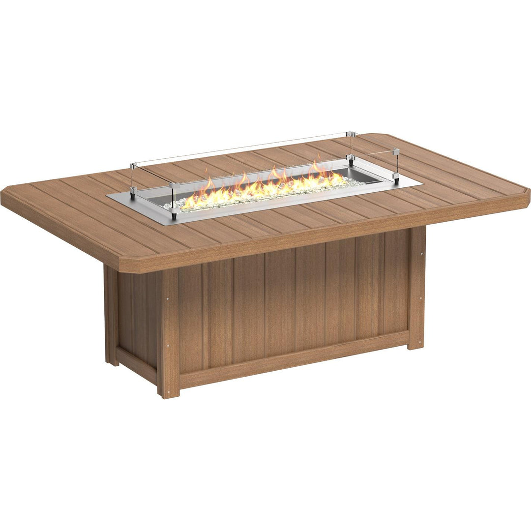LCLFT79RDGSD-LuxCraft-Lumin Fire Table 79" Rectangular-Dining-Dove Gray Slate-Pangaea Patio