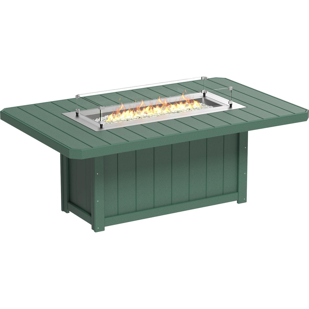 LCLFT79RBKD-LuxCraft-Lumin Fire Table 79" Rectangular-Dining-Black-Pangaea Patio