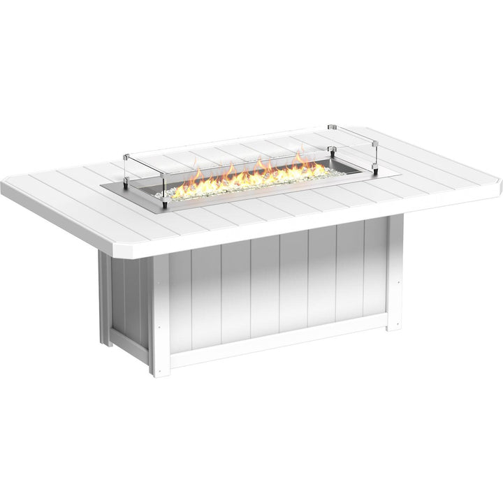 LCLFT79RCBD-LuxCraft-Lumin Fire Table 79" Rectangular-Dining-Cedar Black-Pangaea Patio