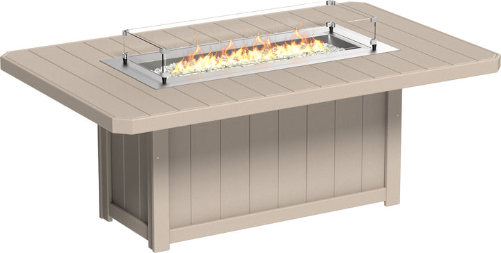 LCLFT79RWWD-LuxCraft-Lumin Fire Table 79" Rectangular-Pangaea Patio