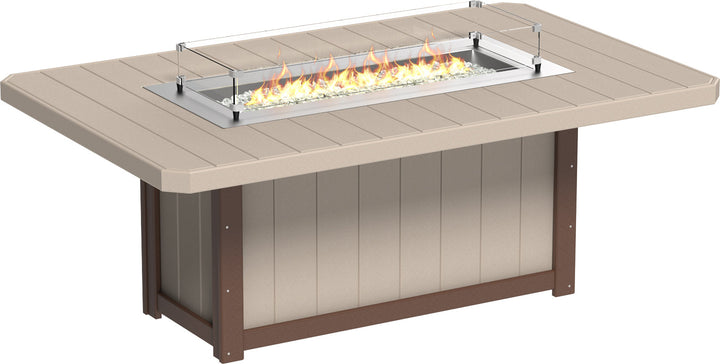 LCLFT79RWWCBRD-LuxCraft-Lumin Fire Table 79" Rectangular-Pangaea Patio