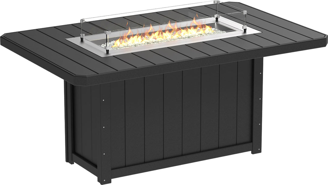 LCLFT79RBKC-LuxCraft-Lumin Fire Table 79" Rectangular-Pangaea Patio