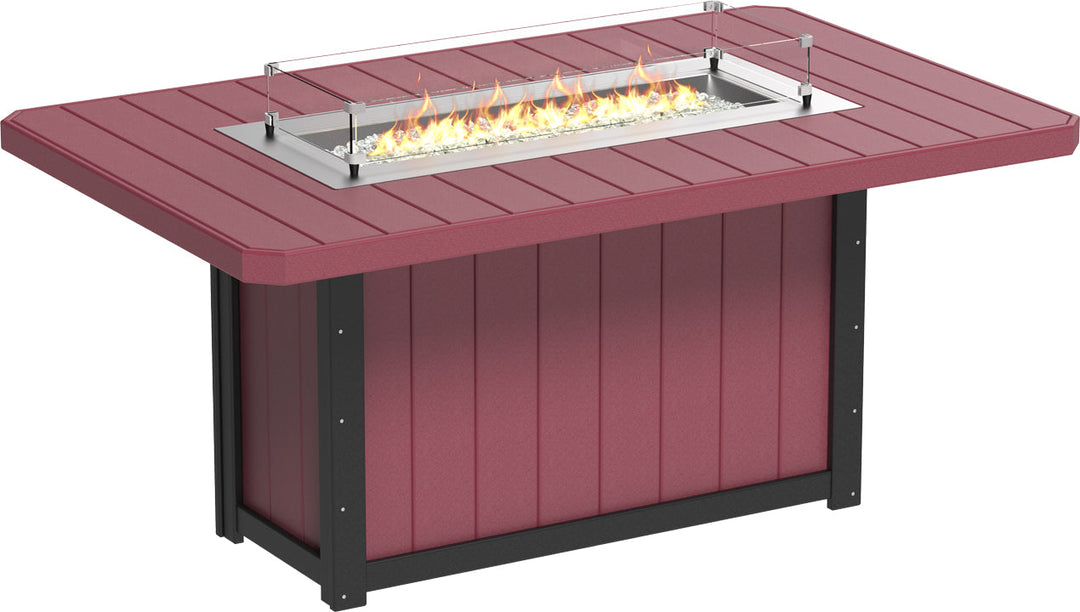 LCLFT79RCHBC-LuxCraft-Lumin Fire Table 79" Rectangular-Pangaea Patio