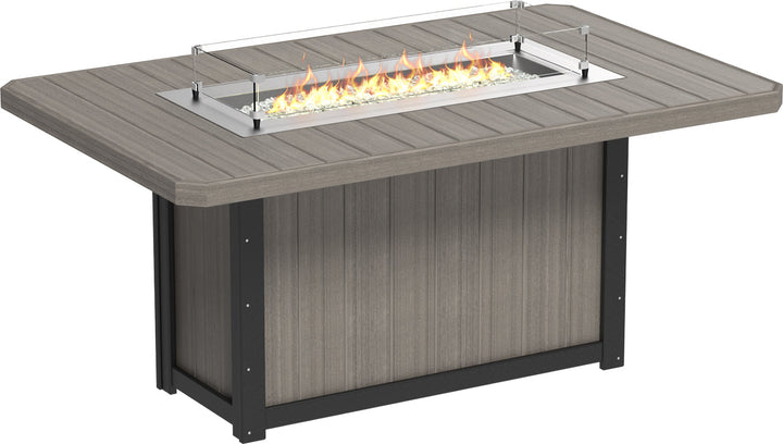 LCLFT79RCGBC-LuxCraft-Lumin Fire Table 79" Rectangular-Pangaea Patio