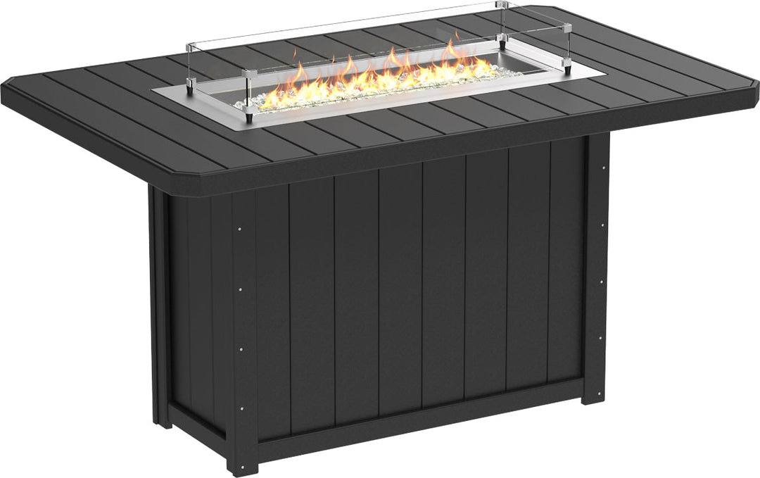 LCLFT79RBKB-LuxCraft-Lumin Fire Table 79" Rectangular-Pangaea Patio