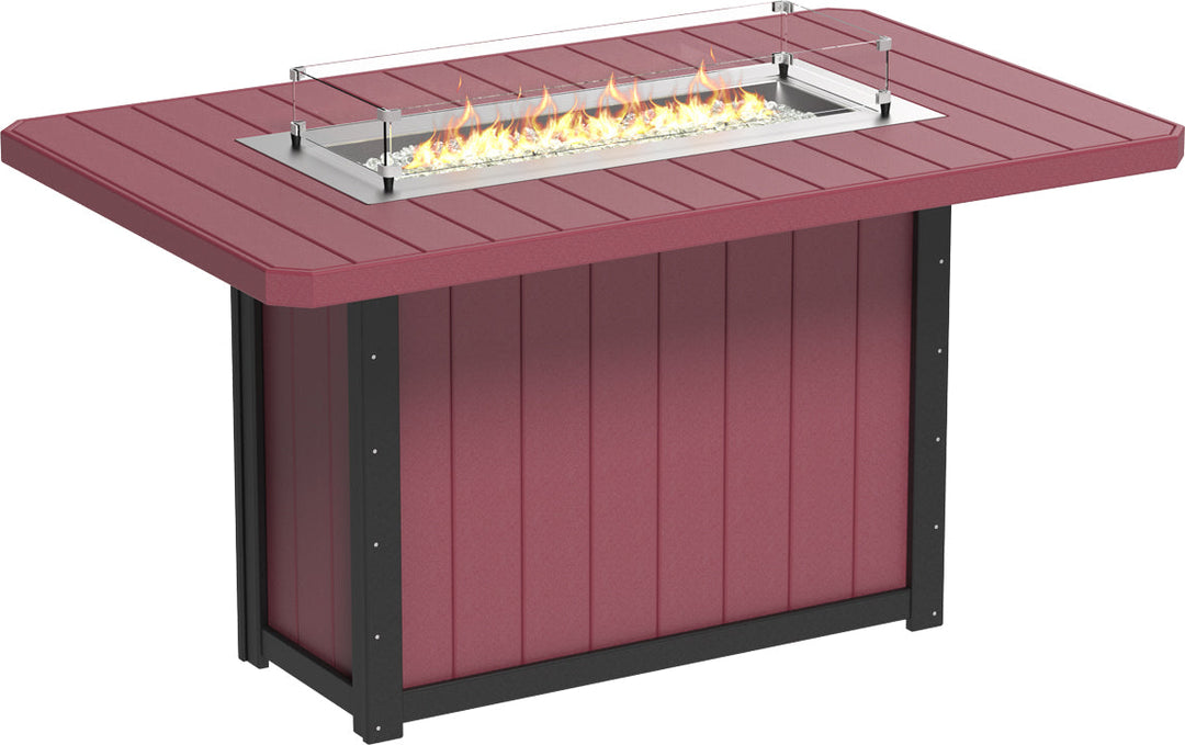 LCLFT79RCHBB-LuxCraft-Lumin Fire Table 79" Rectangular-Pangaea Patio