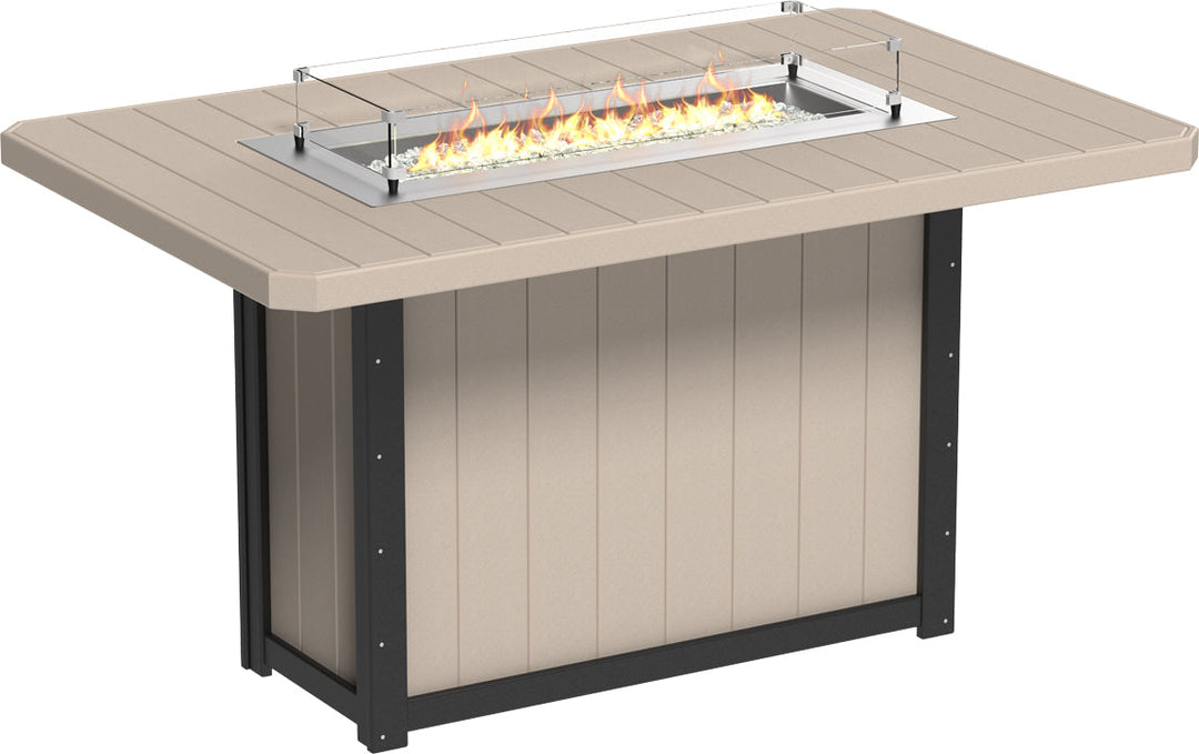 LCLFT79RWWBB-LuxCraft-Lumin Fire Table 79" Rectangular-Pangaea Patio