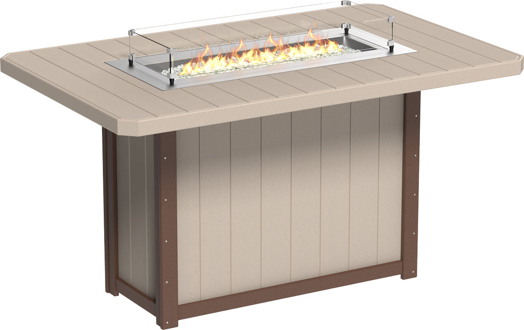 LCLFT79RWWCBRB-LuxCraft-Lumin Fire Table 79" Rectangular-Pangaea Patio