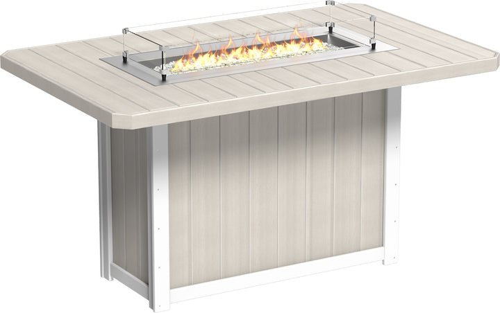 LCLFT79RBIWB-LuxCraft-Lumin Fire Table 79" Rectangular-Pangaea Patio