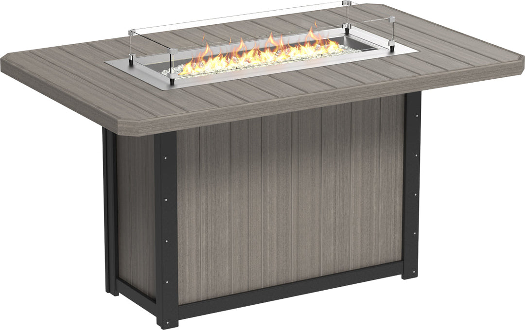 LCLFT79RCGBB-LuxCraft-Lumin Fire Table 79" Rectangular-Pangaea Patio