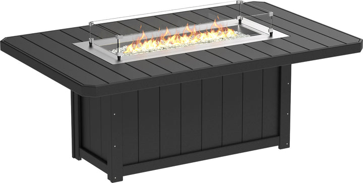 LCLFT79RBKD-LuxCraft-Lumin Fire Table 79" Rectangular-Pangaea Patio