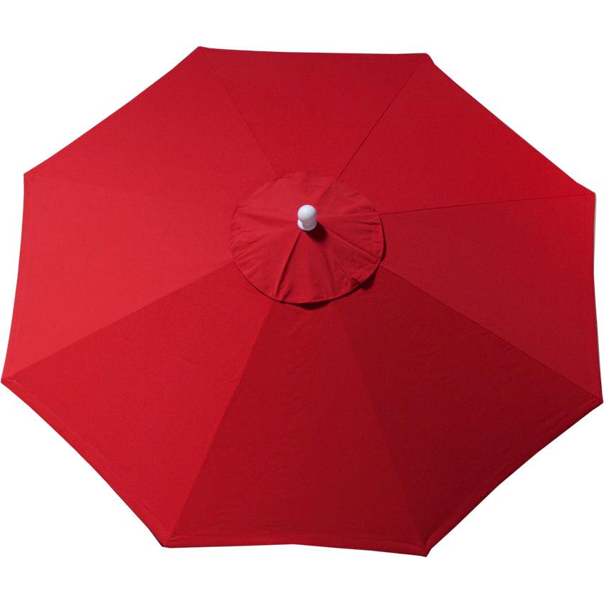 9MULRW-LuxCraft-LuxCraft Umbrella-102 inches-white-Logo Red-Pangaea Patio