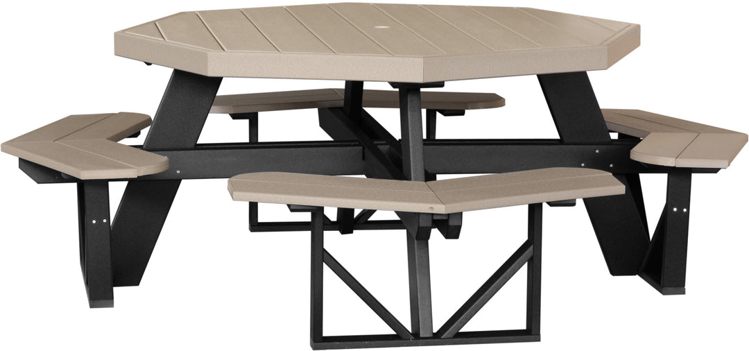 LCPOPTWWB-LuxCraft-Octagon Picnic Table-Pangaea Patio