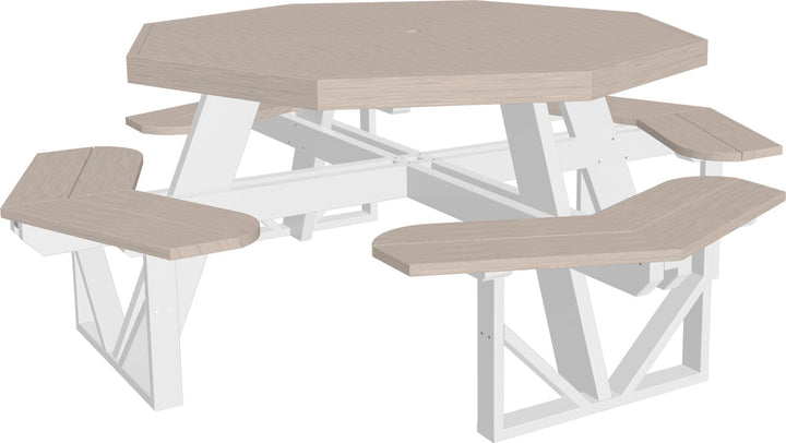 LCPOPTBIW-LuxCraft-Octagon Picnic Table-Pangaea Patio