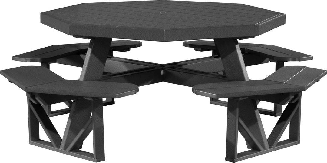 LCPOPTBK-LuxCraft-Octagon Picnic Table-Pangaea Patio