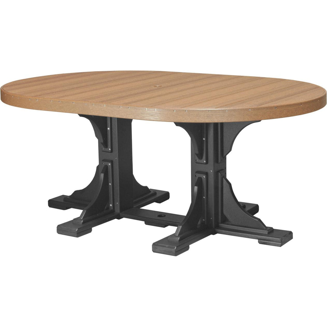 LCP46OTWWD-LuxCraft-Oval Table-Dining-Weatherwood-Pangaea Patio