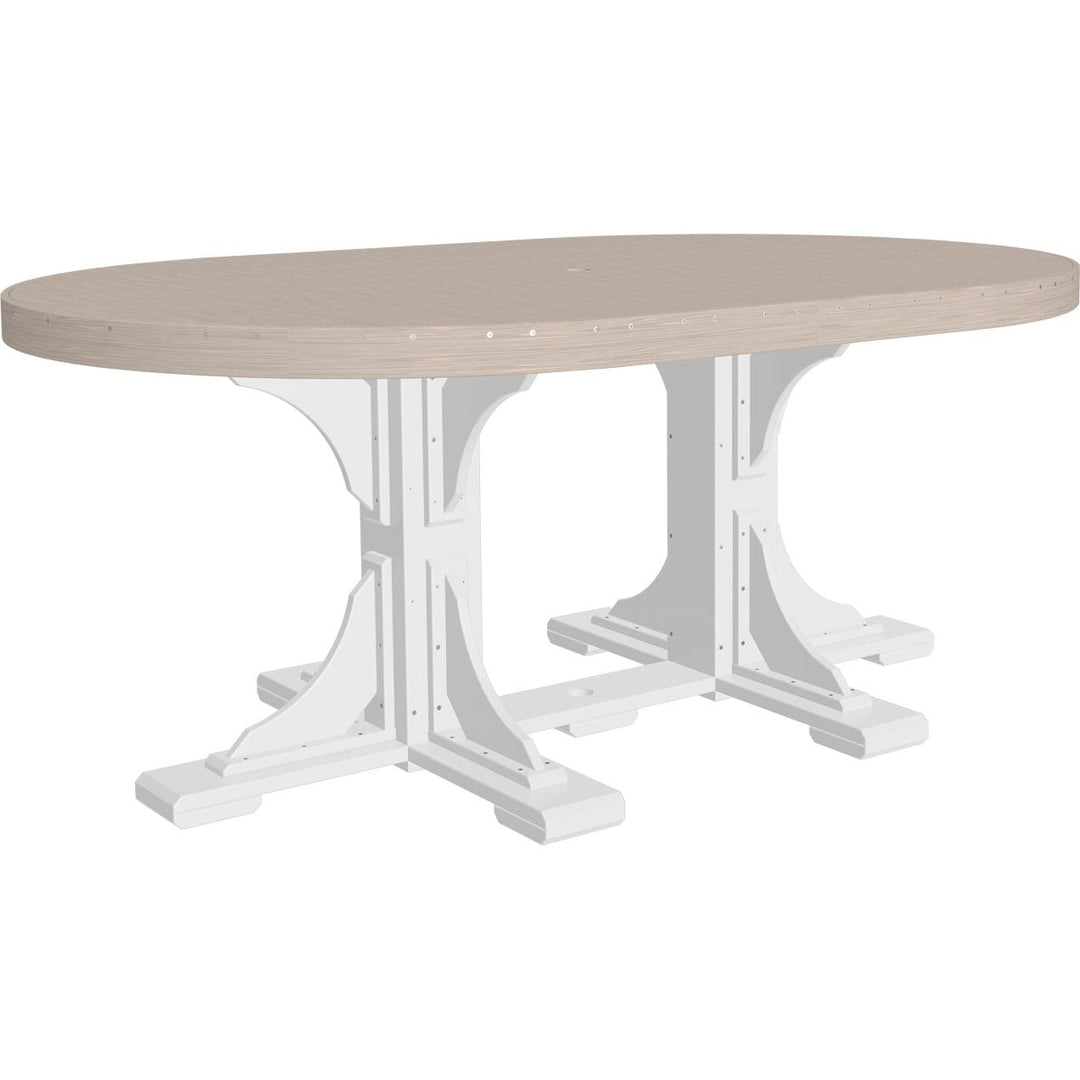 LCP46OTWWBD-LuxCraft-Oval Table-Dining-Weatherwood Black-Pangaea Patio
