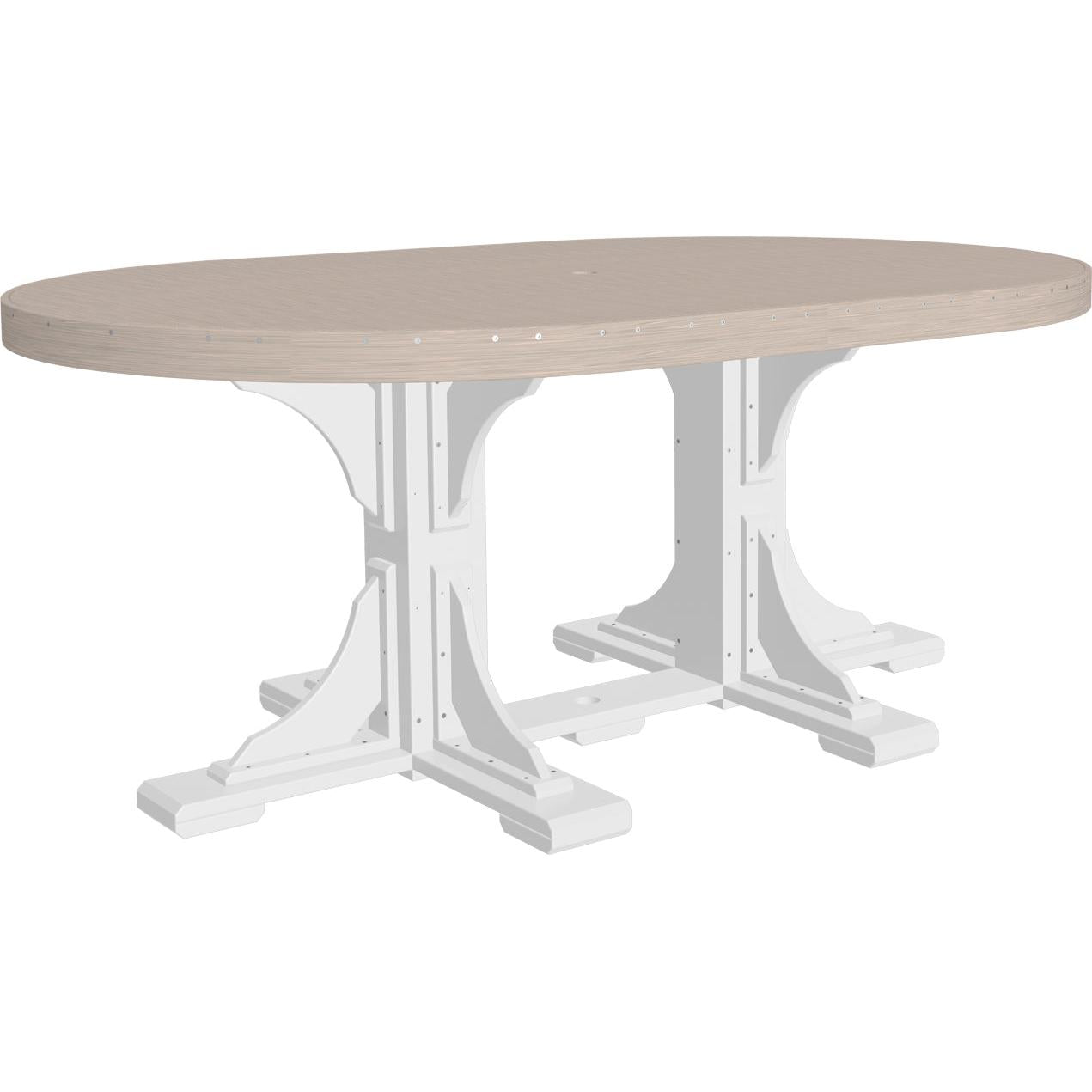 LCP46OTWWBD-LuxCraft-Oval Table-Dining-Weatherwood Black-Pangaea Patio