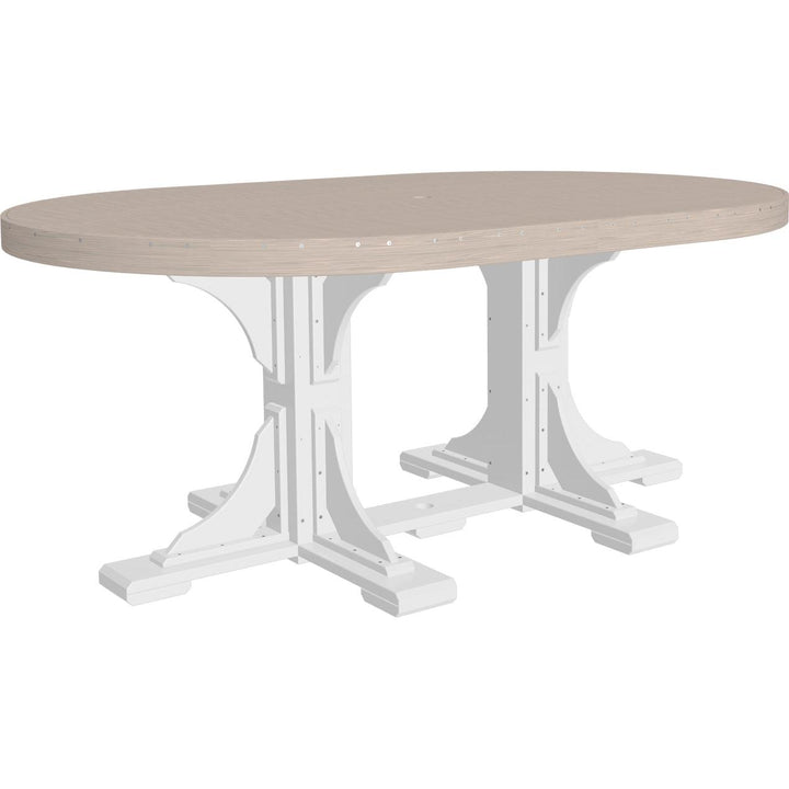 LCP46OTWWBD-LuxCraft-Oval Table-Dining-Weatherwood Black-Pangaea Patio