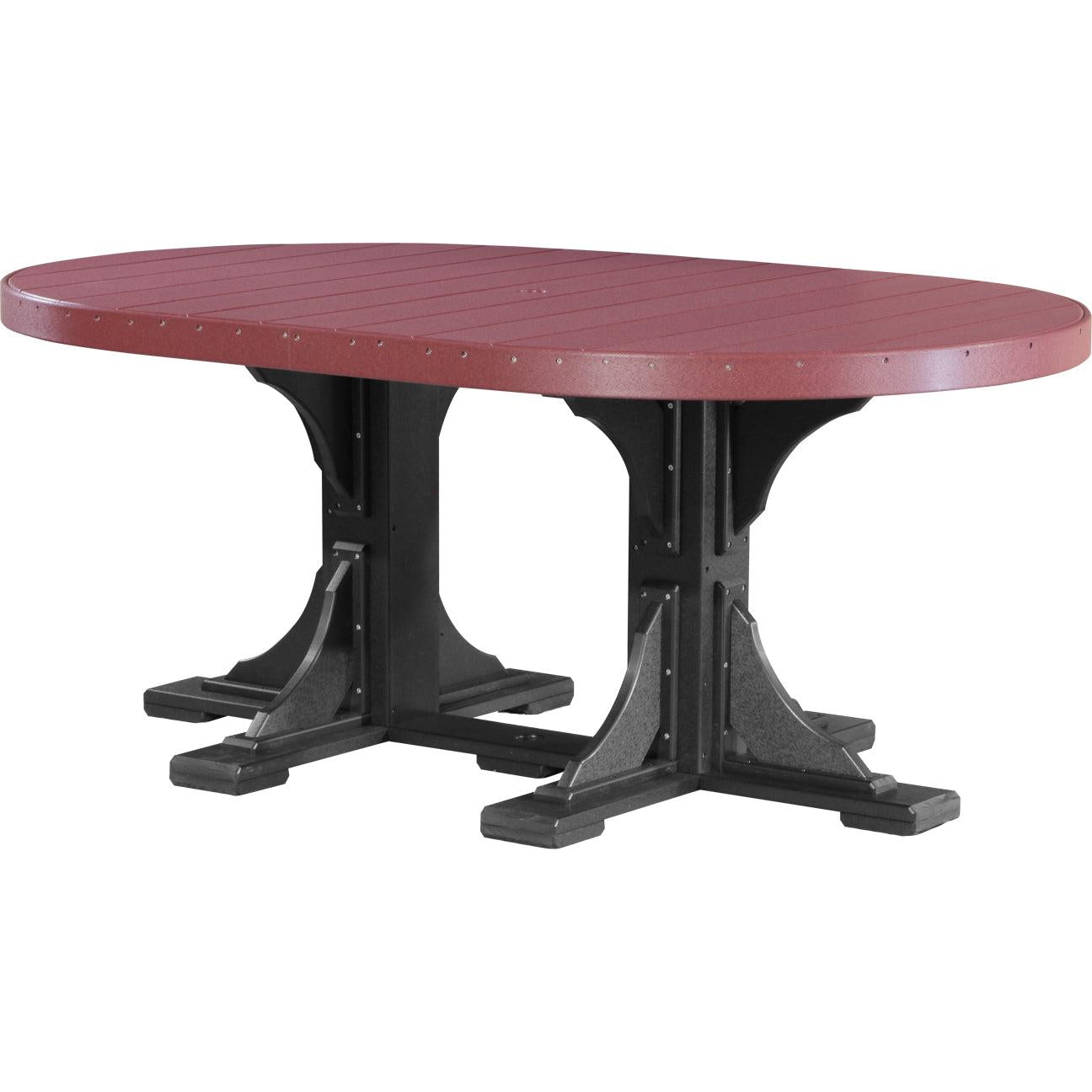 LCP46OTAMC-LuxCraft-Oval Table-Counter-Antique Mahogany-Pangaea Patio