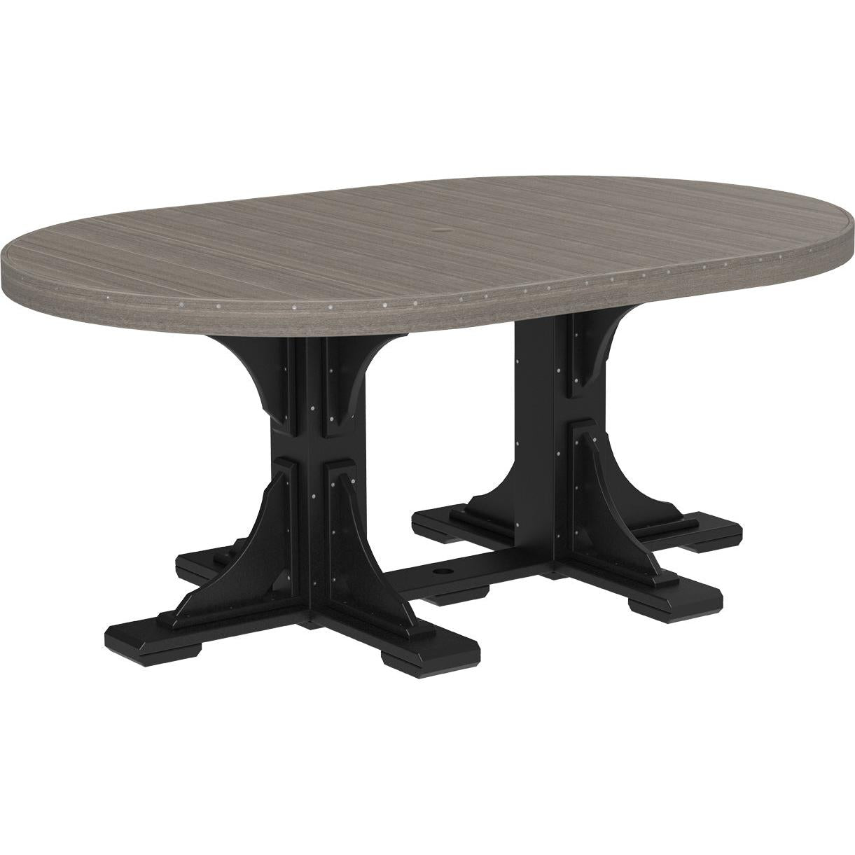 LCP46OTAMD-LuxCraft-Oval Table-Dining-Antique Mahogany-Pangaea Patio