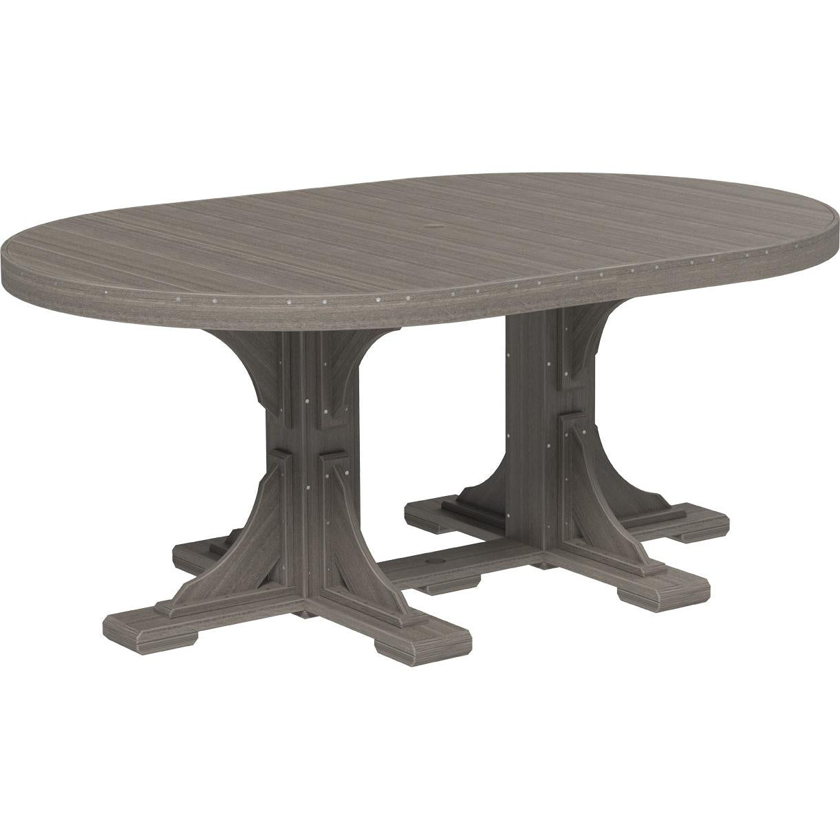 LCP46OTWD-LuxCraft-Oval Table-Dining-White-Pangaea Patio