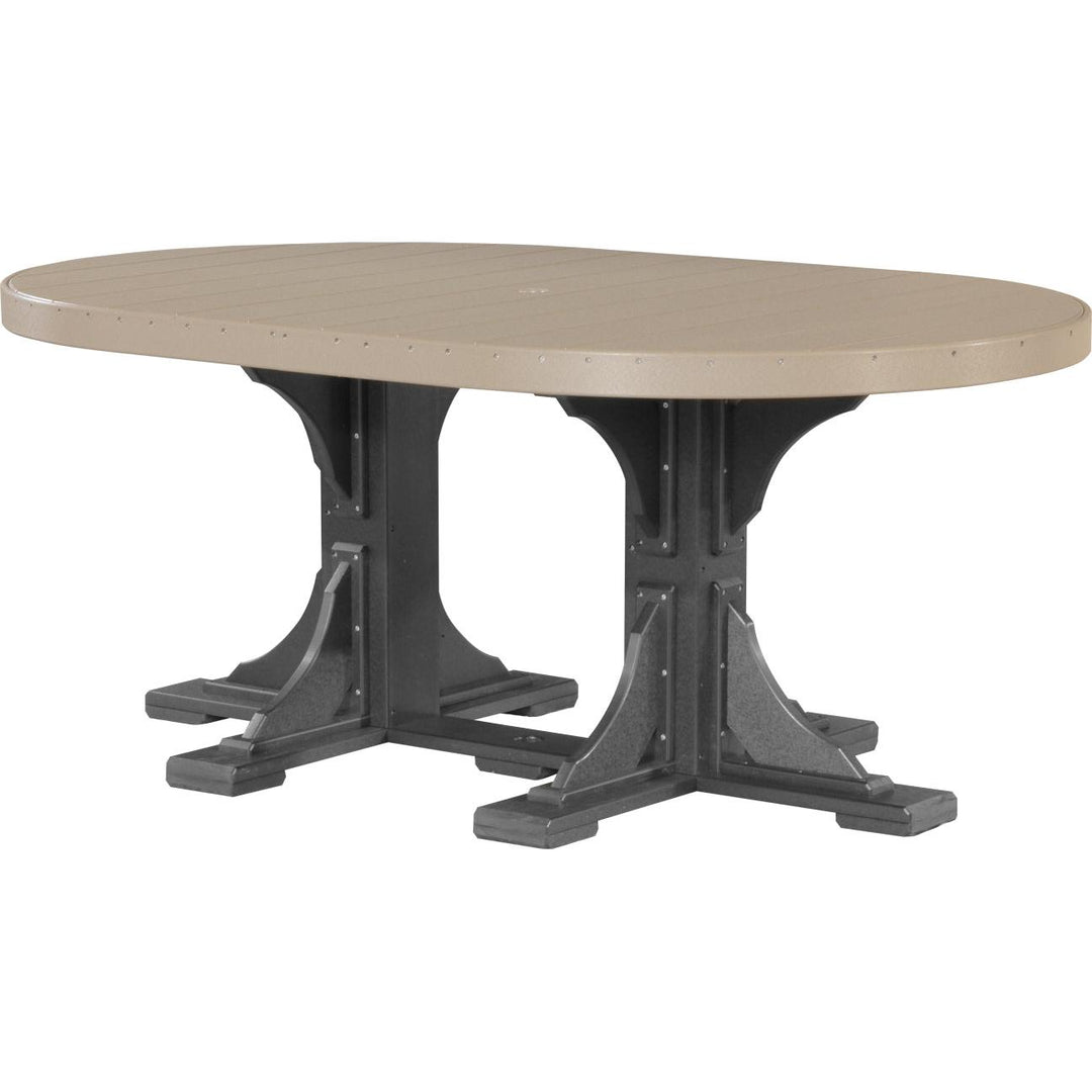 LCP46OTCHBD-LuxCraft-Oval Table-Dining-Cherrywood Black-Pangaea Patio