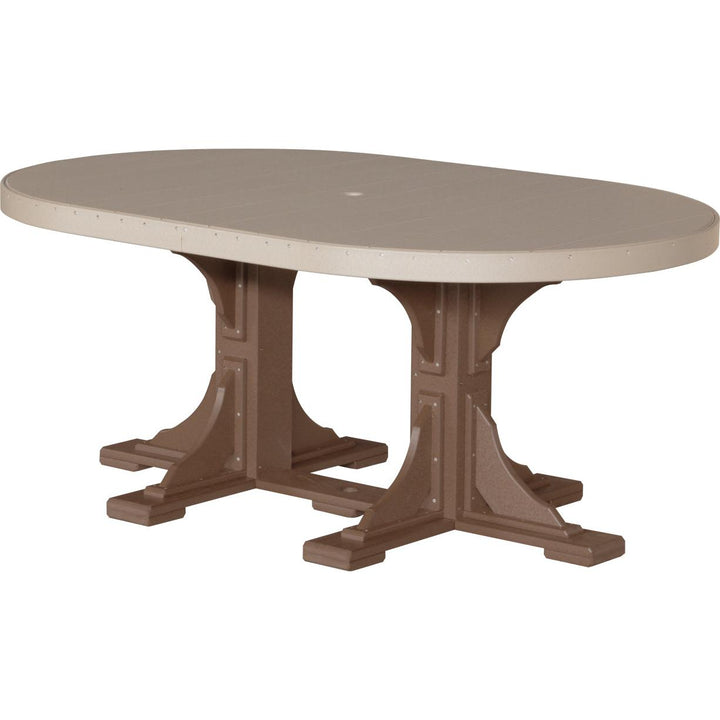 LCP46OTDGBD-LuxCraft-Oval Table-Dining-Dove Gray Black-Pangaea Patio