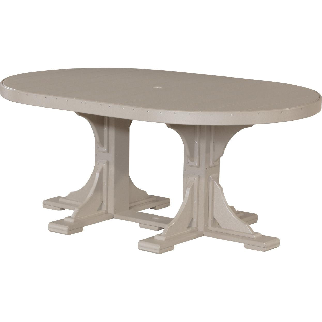LCP46OTCBRD-LuxCraft-Oval Table-Dining-Chestnut Brown-Pangaea Patio