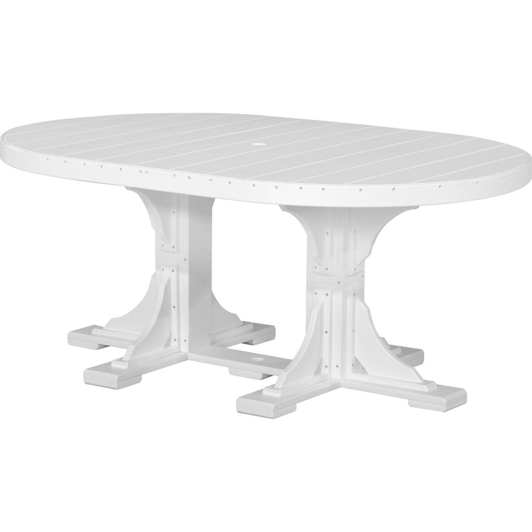 LCP46OTDGSD-LuxCraft-Oval Table-Dining-Dove Gray Slate-Pangaea Patio