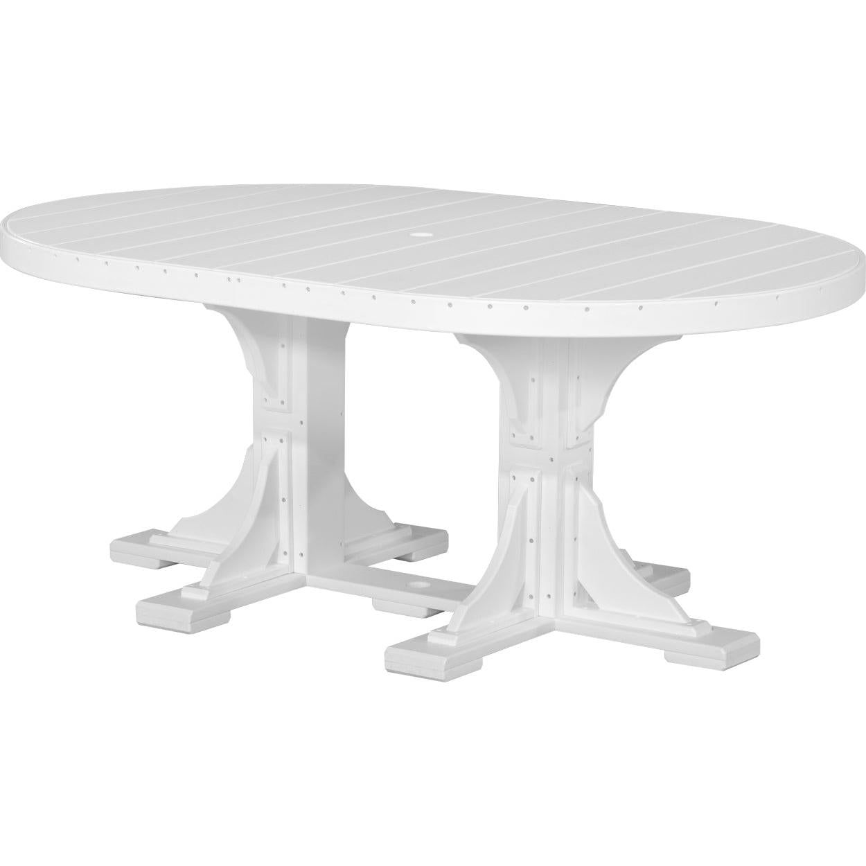 LCP46OTDGSD-LuxCraft-Oval Table-Dining-Dove Gray Slate-Pangaea Patio
