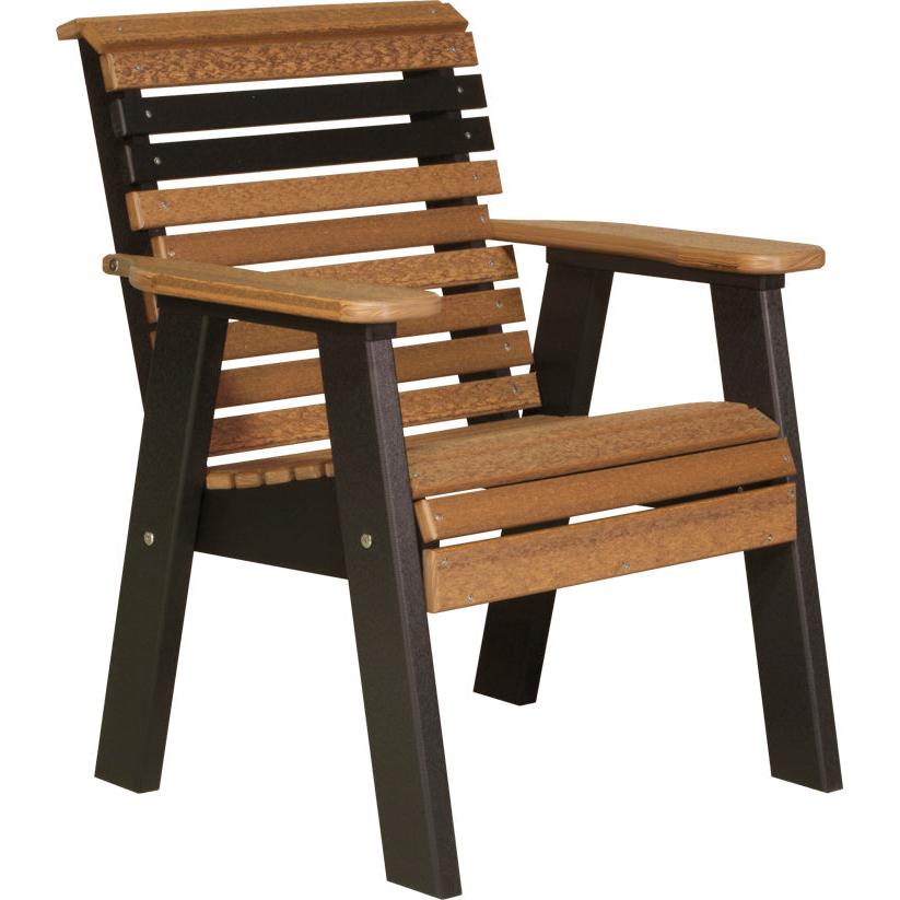 LC2PPBAMB-LuxCraft-Plain Bench - 2'-Antique Mahogany Black-Pangaea Patio