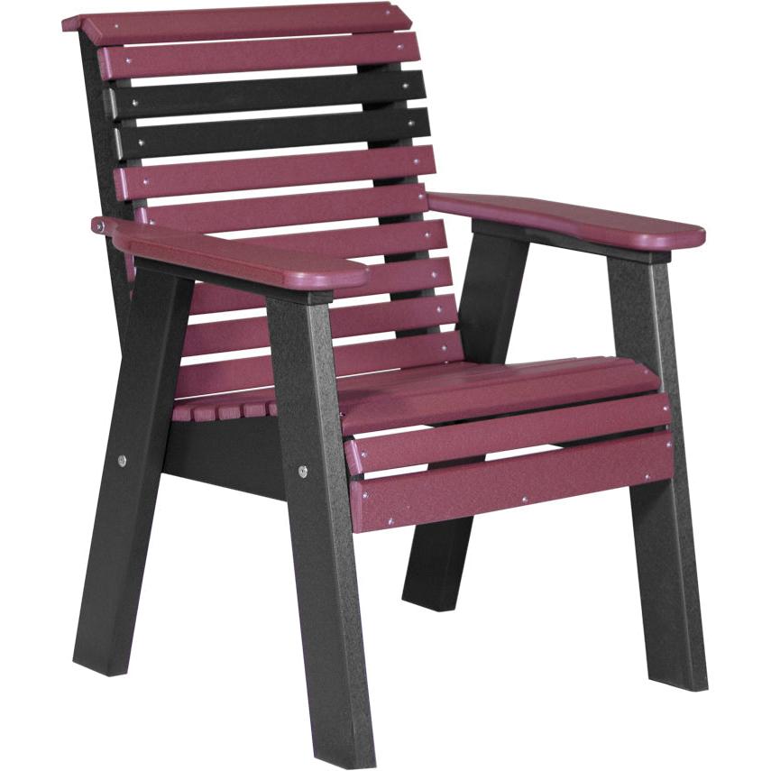 LC2PPBCHB-LuxCraft-Plain Bench - 2'-Cherrywood Black-Pangaea Patio