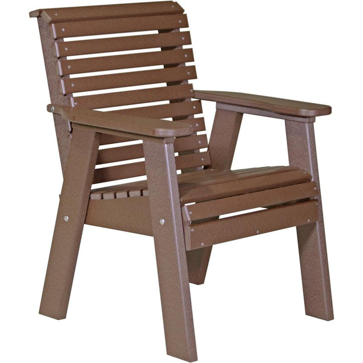 LC2PPBCBR-LuxCraft-Plain Bench - 2'-Chestnut Brown-Pangaea Patio